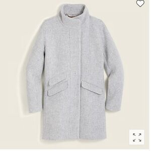 J. Crew Cocoon Coat in Italian stadium-cloth wool Gray Cocoon Coat‎